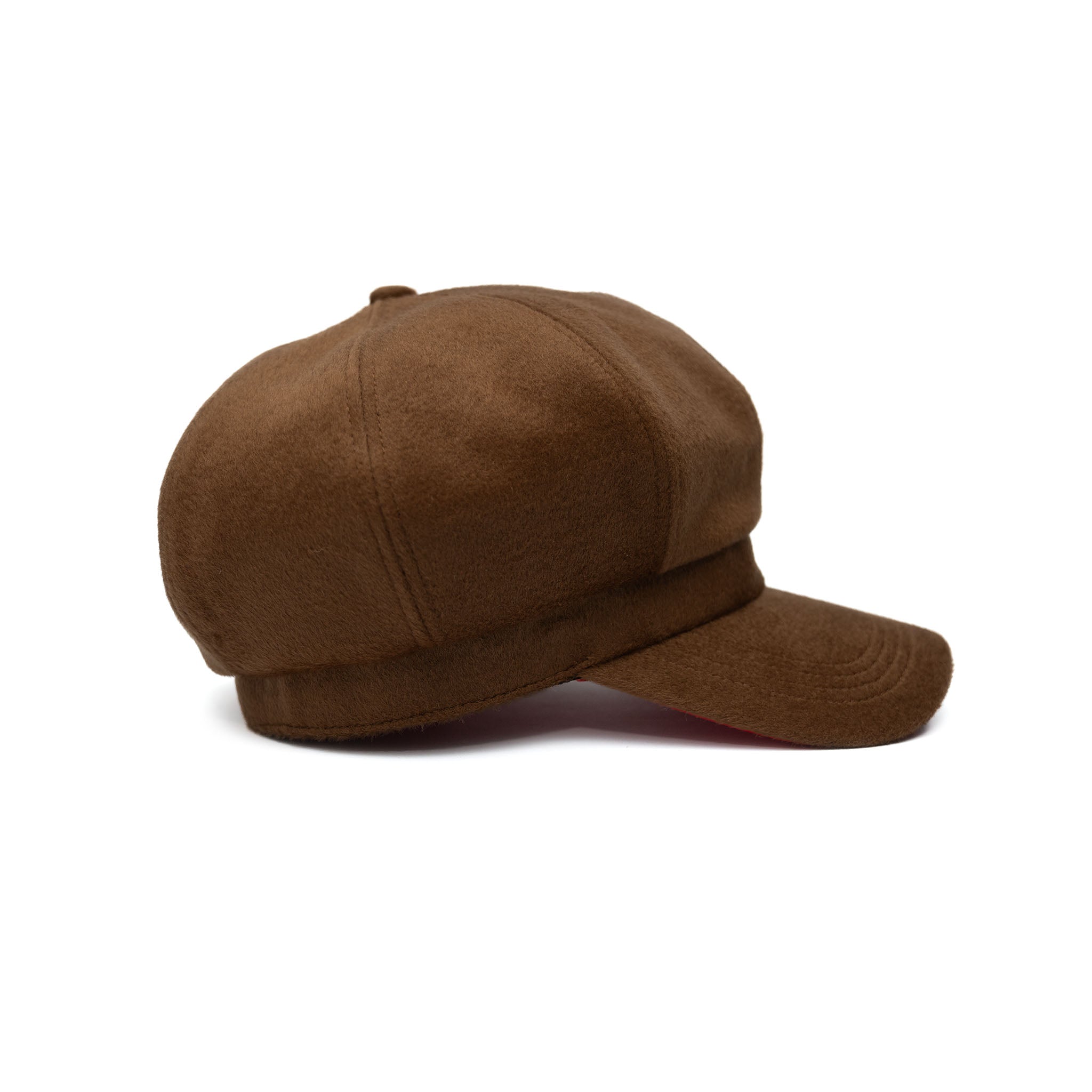 A cocoa brown colored cap made of wool with a flat visor and no visible brand marking.