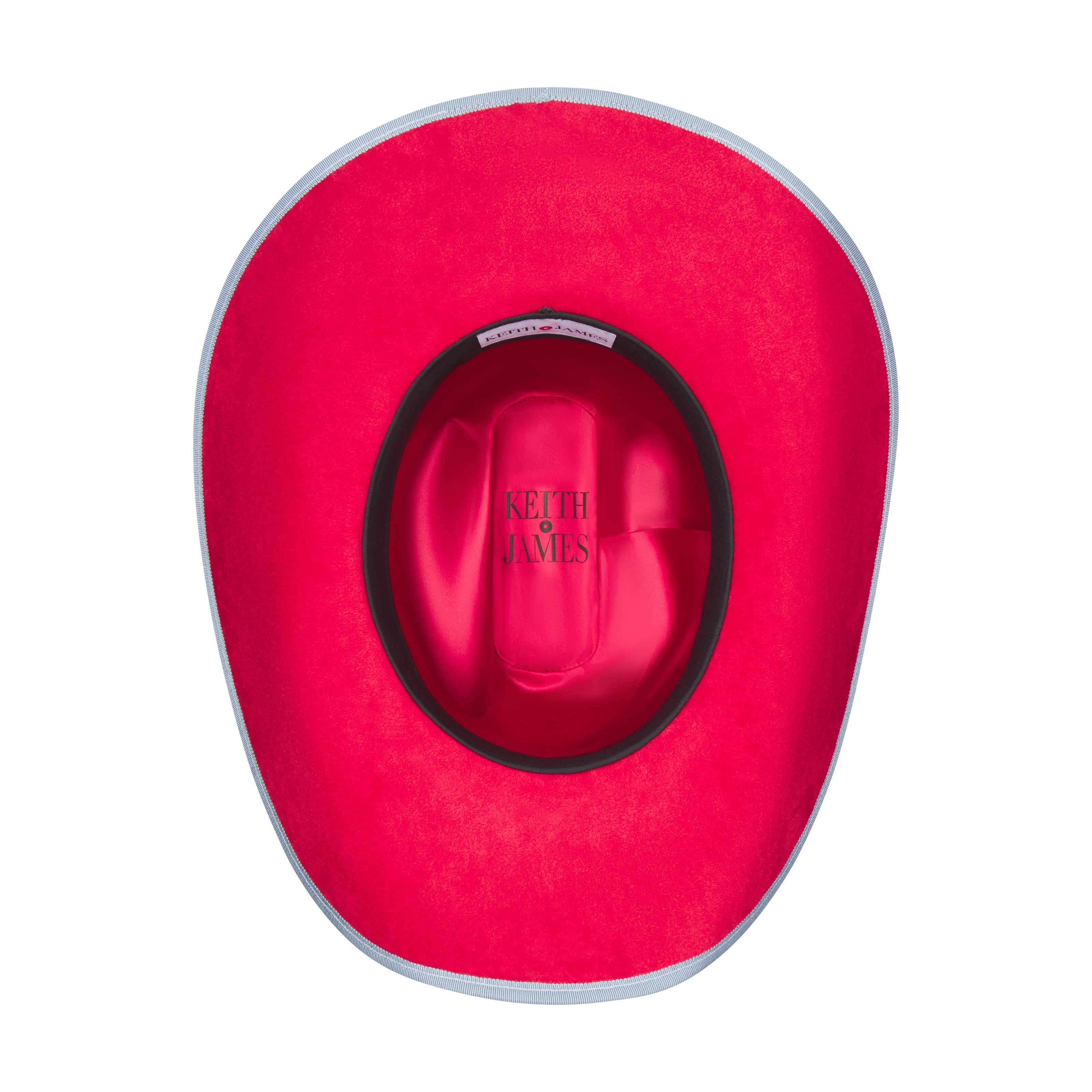 Swirl Blue cowboy hat with a brand logo on a white background