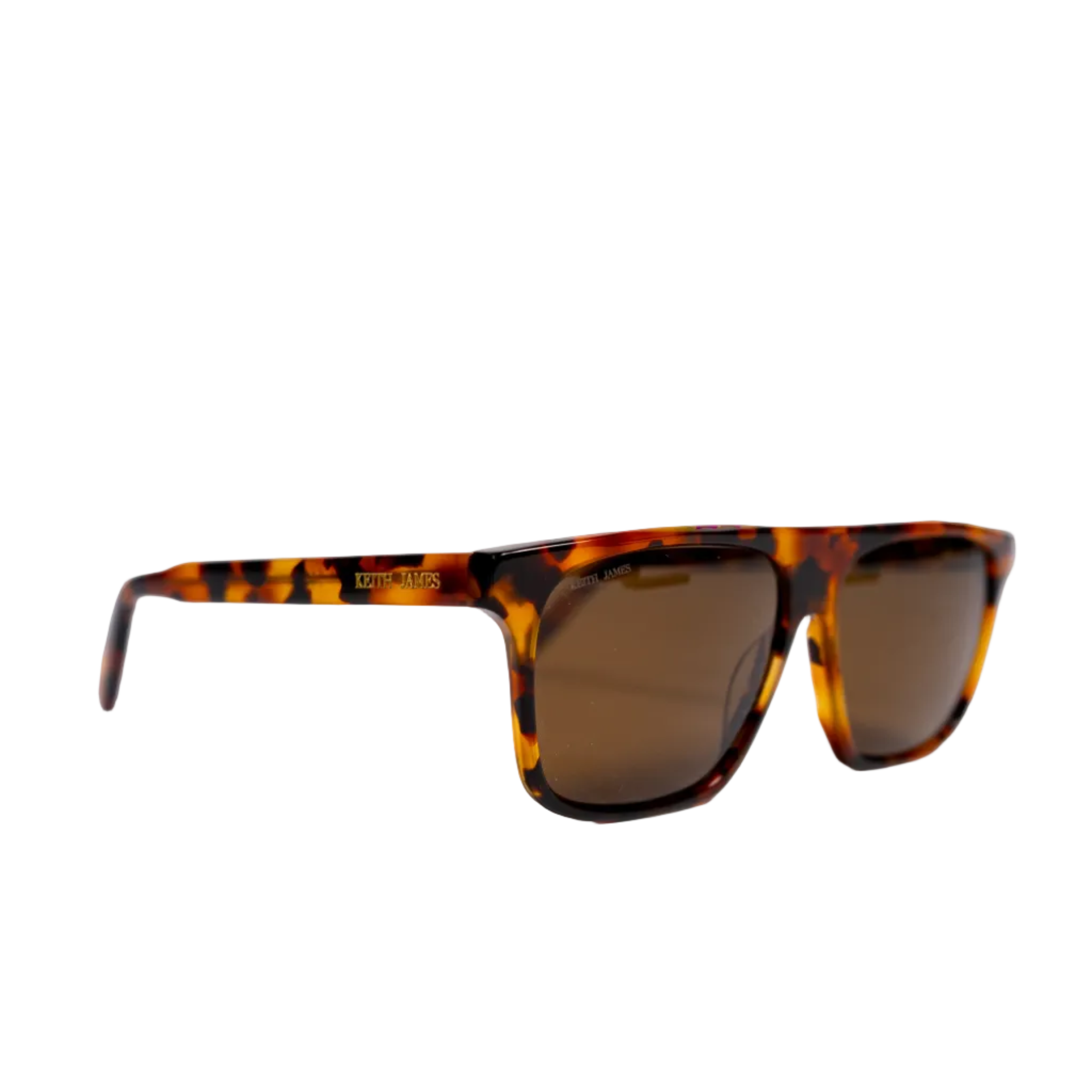 A pair of Havana Brown sunglasses with a flat-top frame and polarized mineral glass lenses.