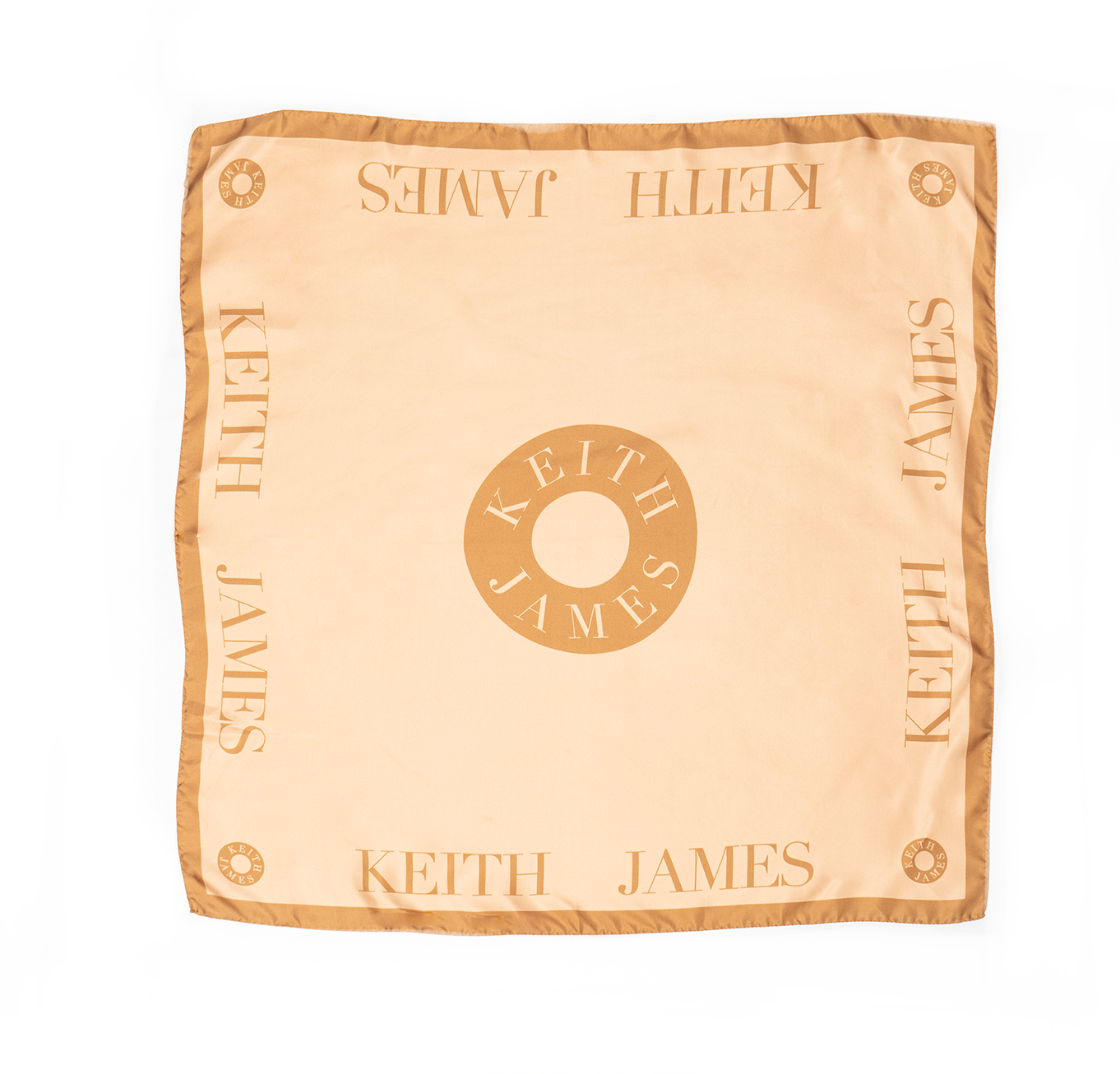 Silk Scarf (Cream & Tan)