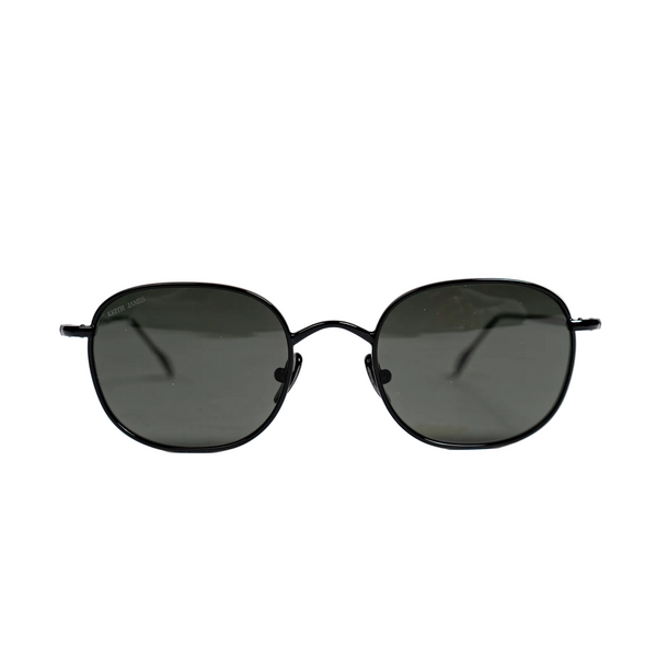 Black sunglasses on a white background