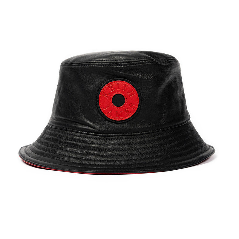 Leather Bucket Hat (Jet Black)