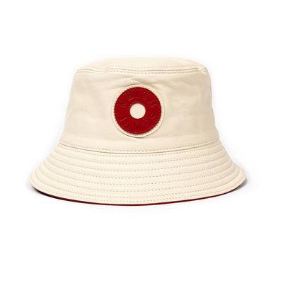 Leather Bucket Hat (Butter Cream)